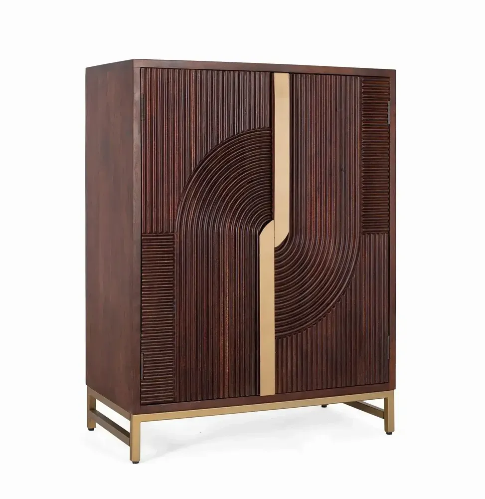 Buffets - Meuble bar en bois manguier et métal - GINER Y COLOMER