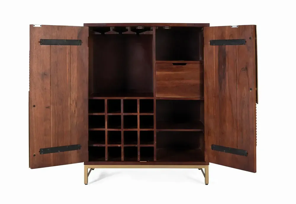 Buffets - Meuble bar en bois manguier et métal - GINER Y COLOMER