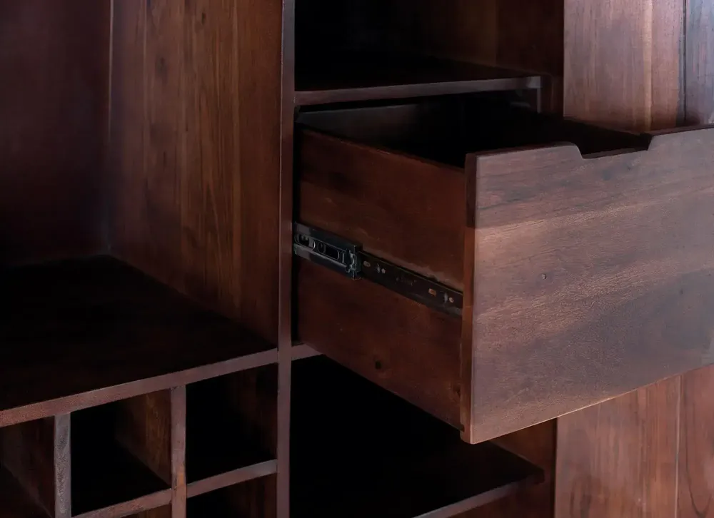 Buffets - Meuble bar en bois manguier et métal - GINER Y COLOMER