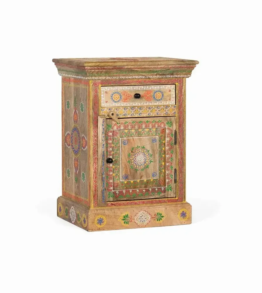 Night tables - Bedside table made and painted by hand in mango wood - GINER Y COLOMER