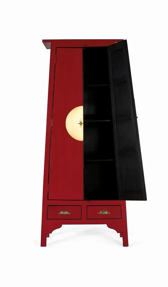 Wardrobe - Wardrobe with 2 doors and 2 drawers in mango wood - GINER Y COLOMER