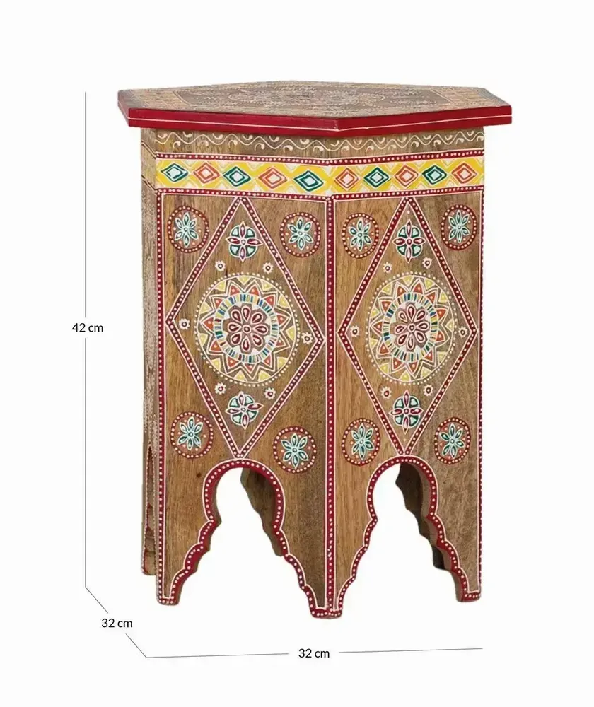 Tabourets - Tabouret en bois de manguier peint à la main - GINER Y COLOMER