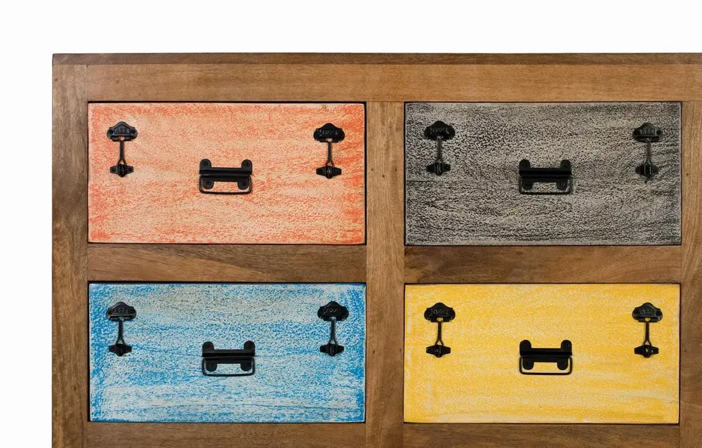 Sideboards - 9-drawer sideboard in multicolor solid wood - GINER Y COLOMER