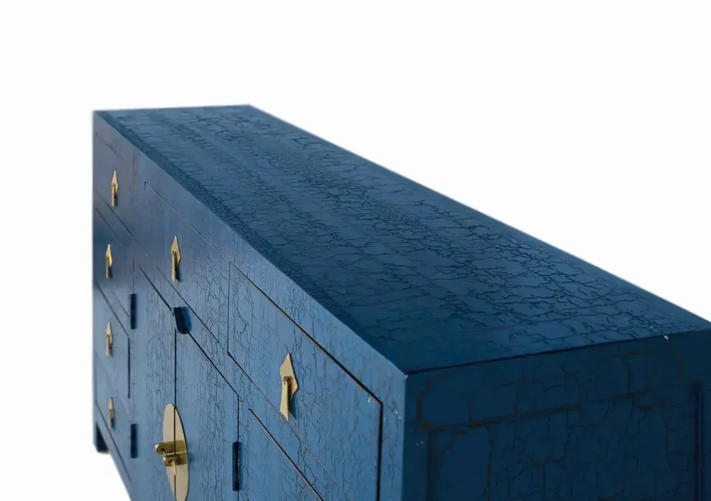 Sideboards - Sideboard with multiple doors and blue drawers - GINER Y COLOMER