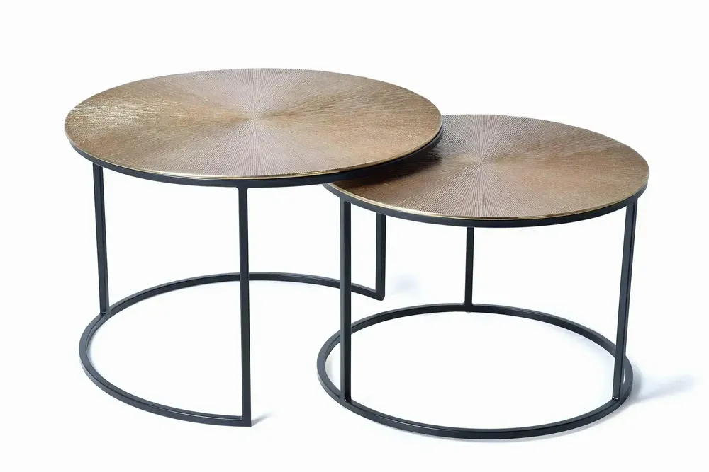 Coffee tables - Coffee table with bronze top and bronze metal legs - GINER Y COLOMER
