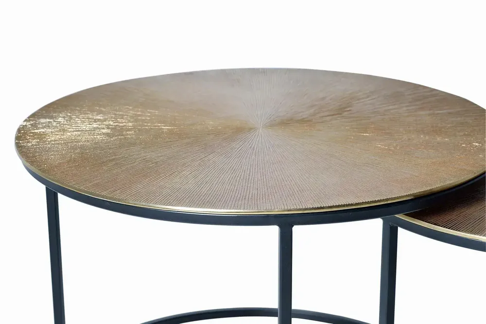 Coffee tables - Coffee table with bronze top and bronze metal legs - GINER Y COLOMER