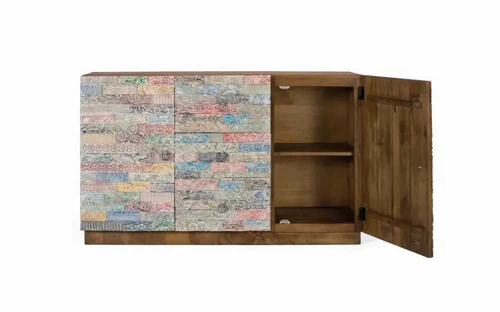 Sideboards - Solid wood sideboard with two doors and three drawers - GINER Y COLOMER
