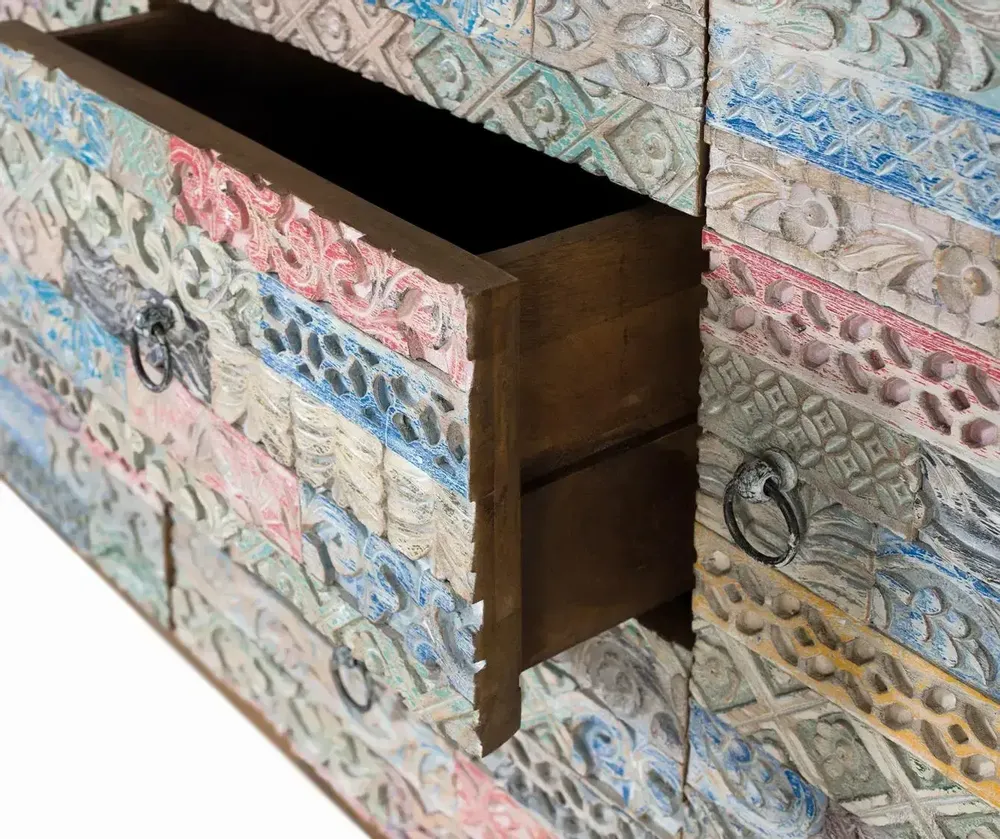 Sideboards - Solid wood sideboard with two doors and three drawers - GINER Y COLOMER