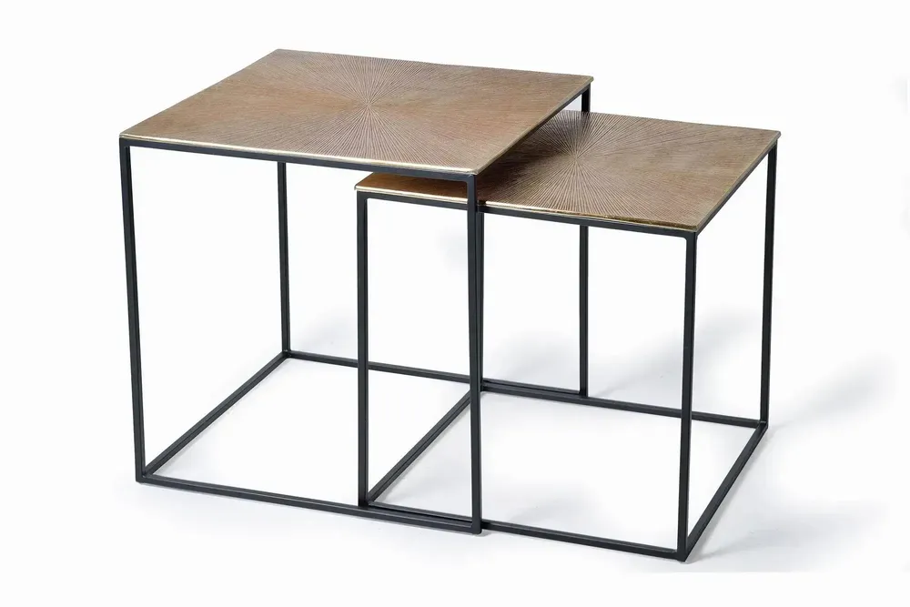 Coffee tables - Set of 2 metal coffee tables - GINER Y COLOMER