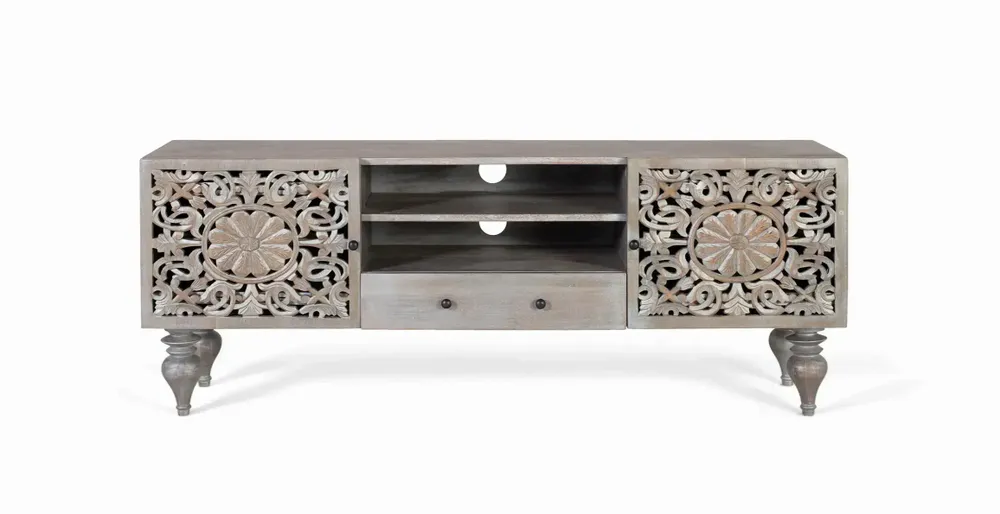 Meubles TV - Meuble TV en bois de manguier massif 150 cm - GINER Y COLOMER