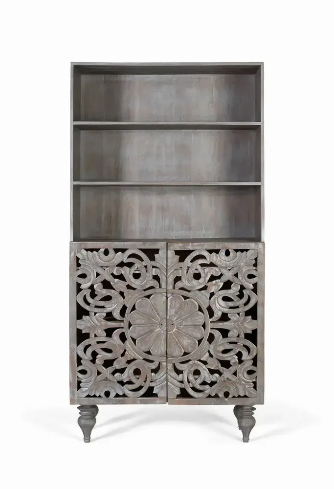 Bibliothèques - Bibliothèque en bois de manguier massif 180 cm - GINER Y COLOMER