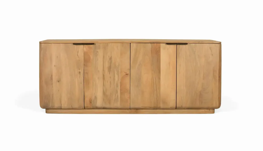 Sideboards - Mango wood sideboard with rounded corners - GINER Y COLOMER