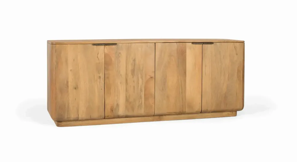 Sideboards - Mango wood sideboard with rounded corners - GINER Y COLOMER