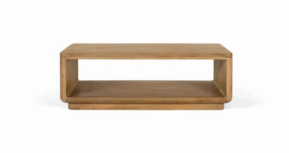 Coffee tables - Mango wood coffee table with rounded corners - GINER Y COLOMER