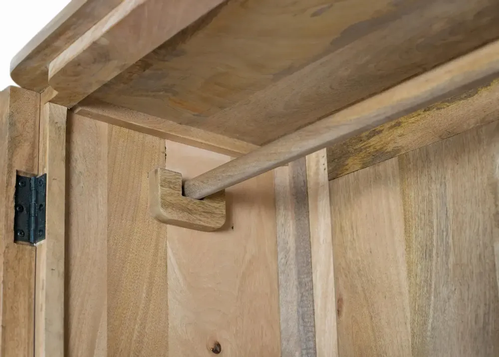Wardrobe - Mango wood cabinet with rounded corners - GINER Y COLOMER