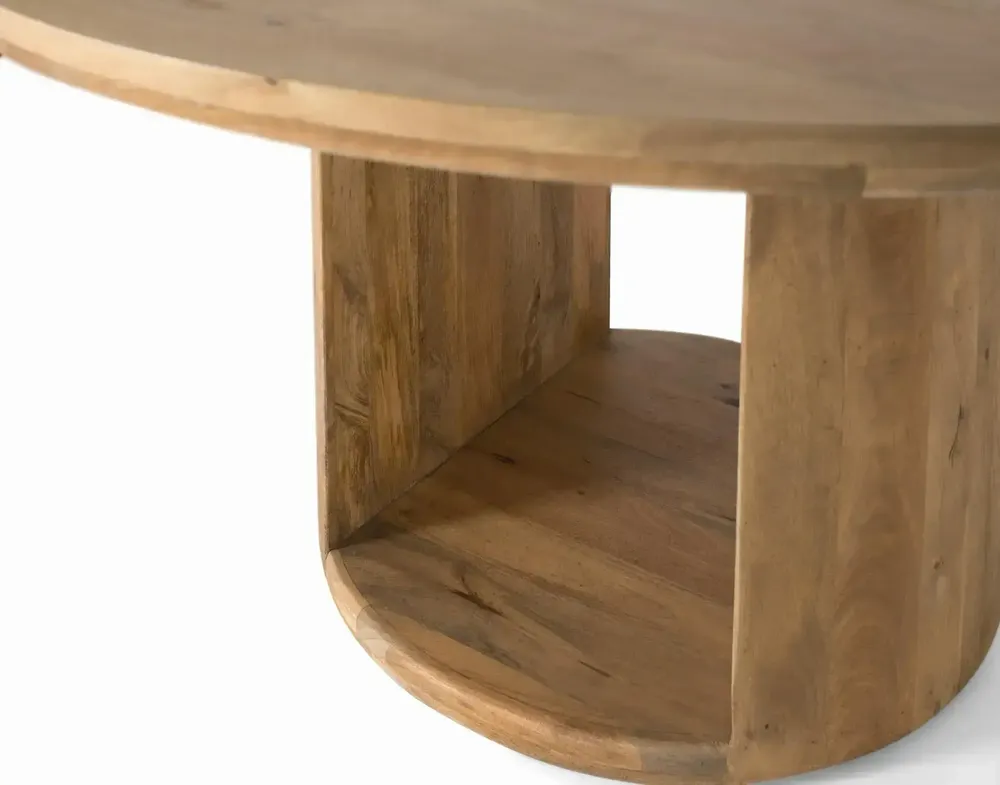 Tables Salle à Manger - Table en bois de manguier avec plateau rond de 150 cm de diamètre - GINER Y COLOMER