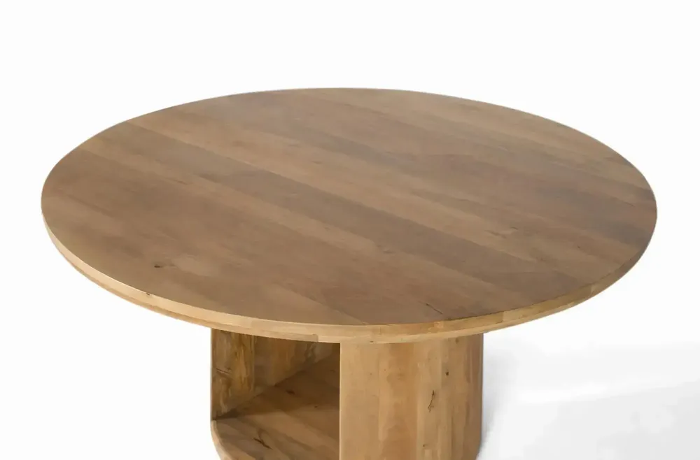 Tables Salle à Manger - Table en bois de manguier avec plateau rond de 150 cm de diamètre - GINER Y COLOMER