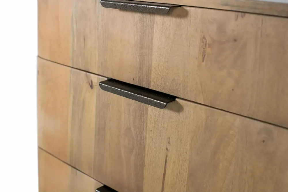 Night tables - Mango wood bedside table with rounded corners - GINER Y COLOMER
