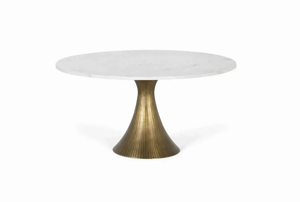Tables basses - Table basse ronde avec plateau en marbre et structure en aluminium - GINER Y COLOMER