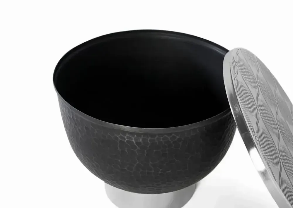 Tables basses - Table basse ronde en aluminium gris foncé - GINER Y COLOMER