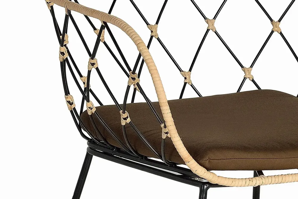 Armchairs - Set of 4 rattan armchairs and metal legs - GINER Y COLOMER