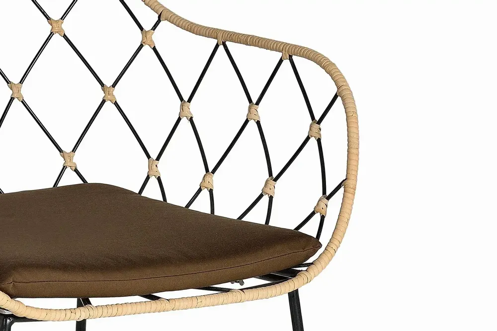 Armchairs - Set of 4 rattan armchairs and metal legs - GINER Y COLOMER