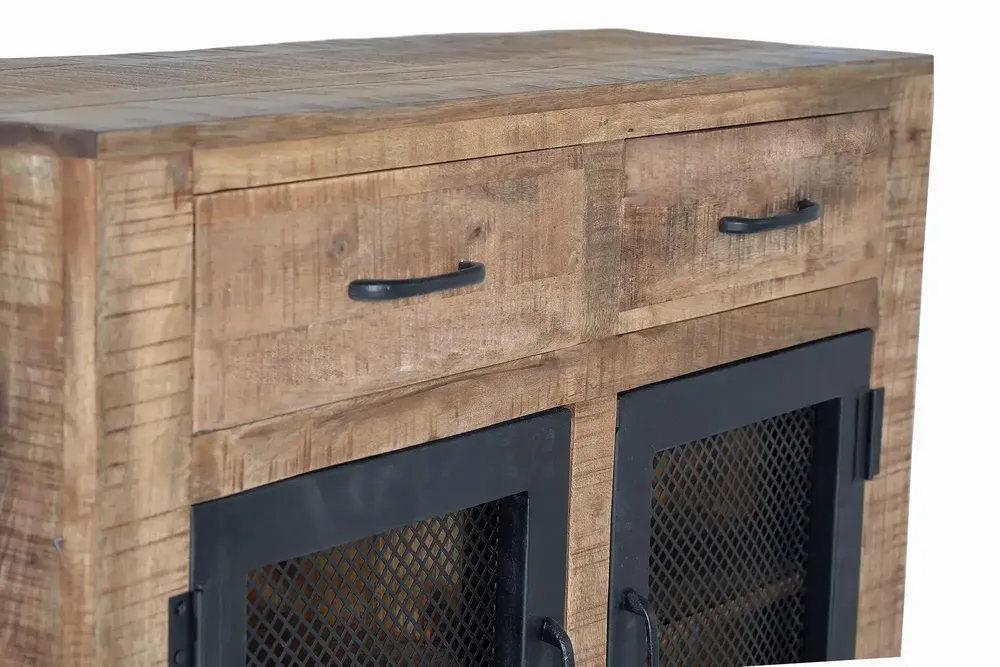 Sideboards - Sideboard in mango wood and natural metal - GINER Y COLOMER