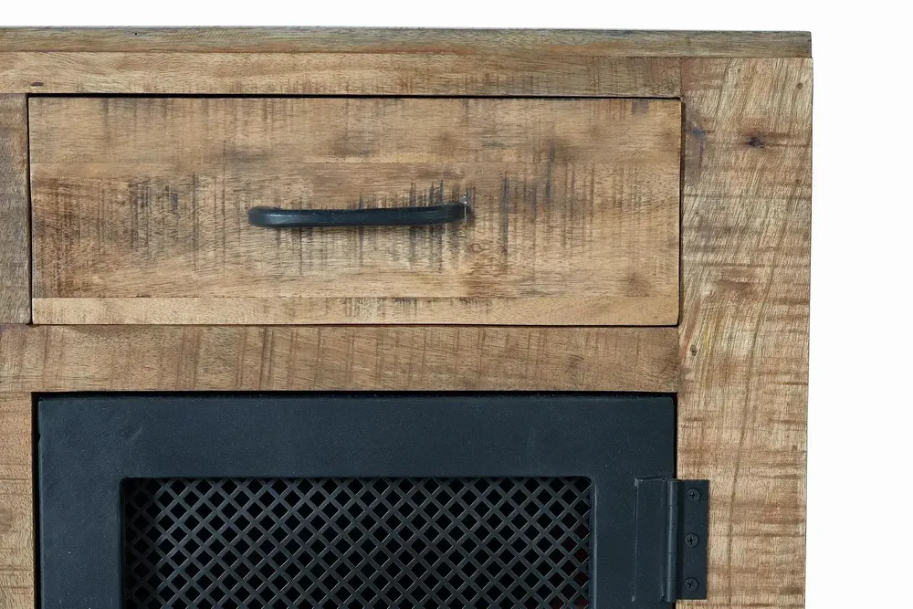 Sideboards - Sideboard in mango wood and natural metal - GINER Y COLOMER