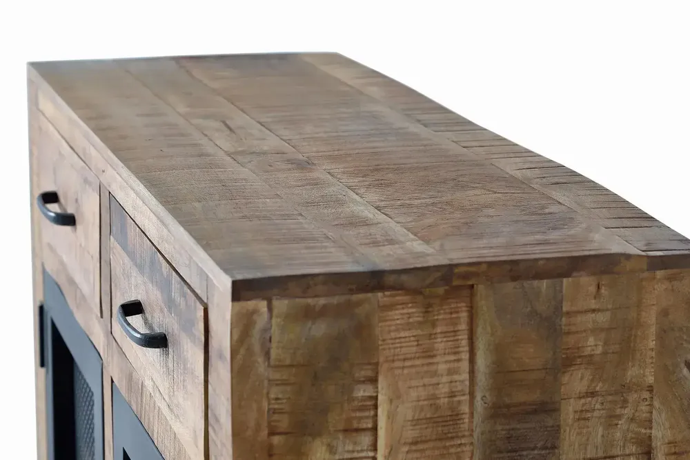 Sideboards - Sideboard in mango wood and natural metal - GINER Y COLOMER