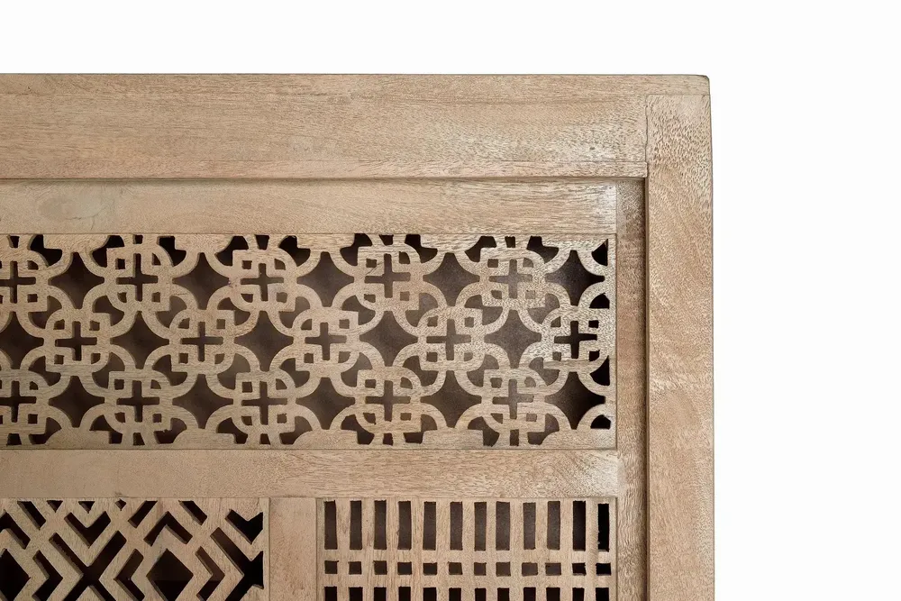 Sideboards - Showcase in teak wood and natural-colored metal legs - GINER Y COLOMER