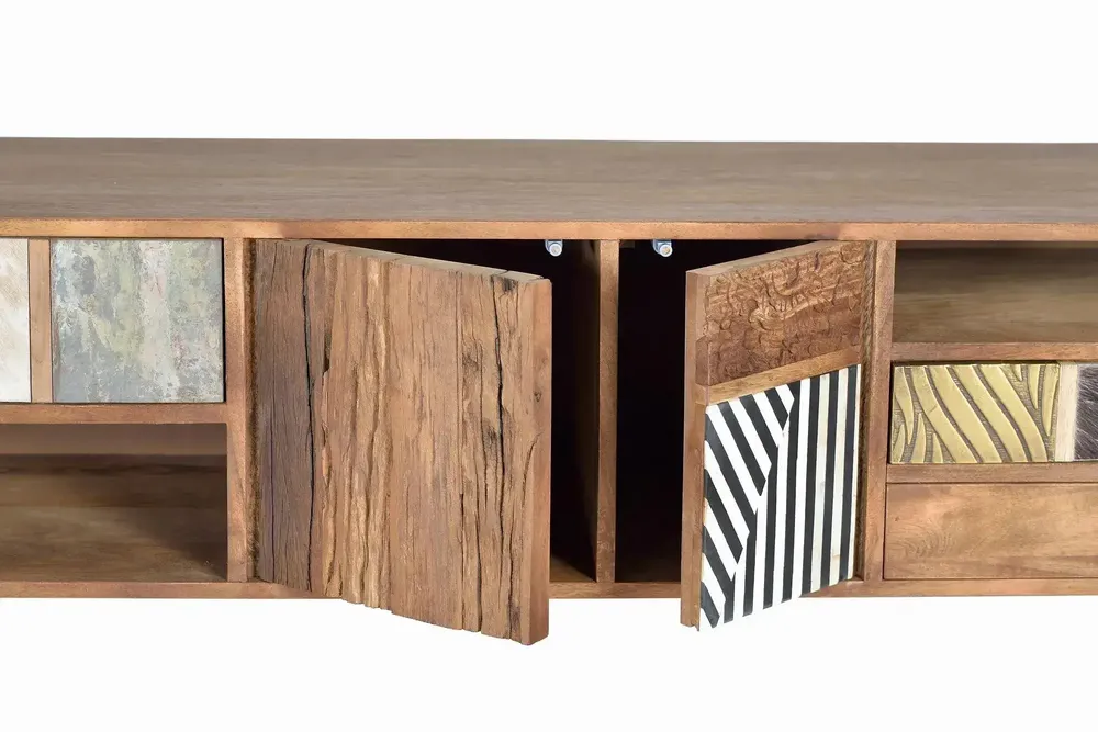 TV stands - TV cabinet in light walnut mango wood - GINER Y COLOMER