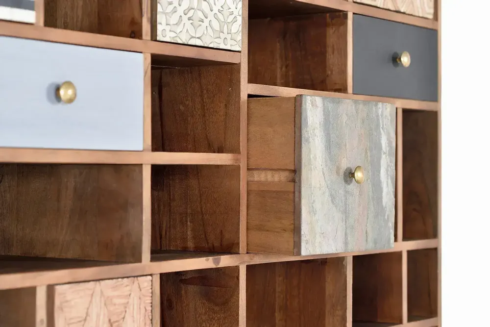 Shelves - Light walnut colored mango wood shelf - GINER Y COLOMER