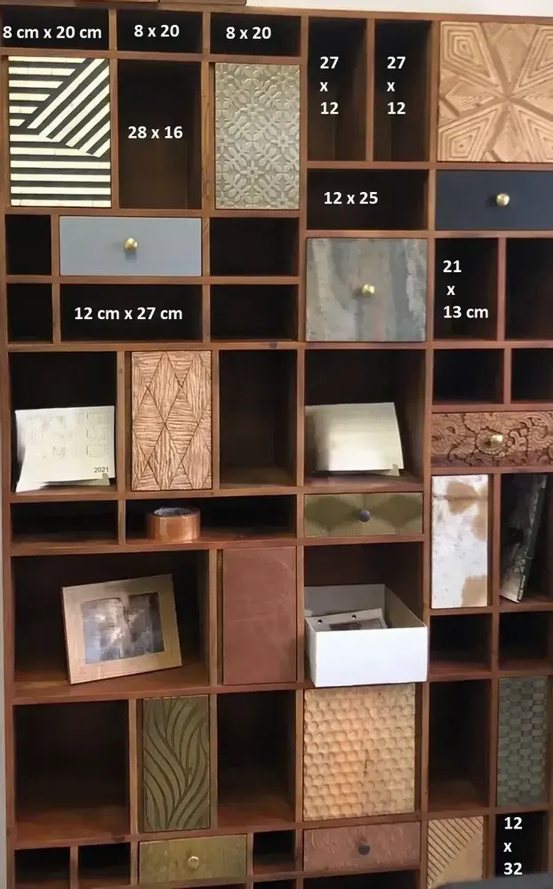 Shelves - Light walnut colored mango wood shelf - GINER Y COLOMER