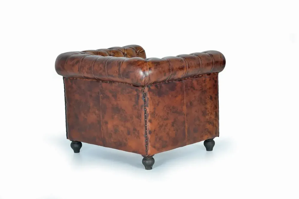 Armchairs - Chester armchair in natural leather - GINER Y COLOMER