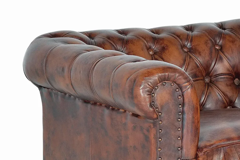 Armchairs - Chester armchair in natural leather - GINER Y COLOMER