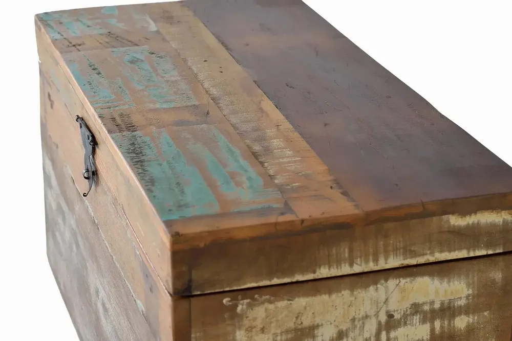 Storage boxes - Handmade chest in multicolored recycled wood - GINER Y COLOMER