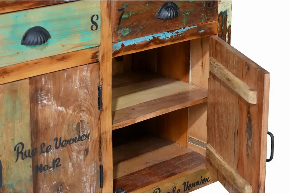 Buffets - Buffet en bois recyclé multicolore - GINER Y COLOMER