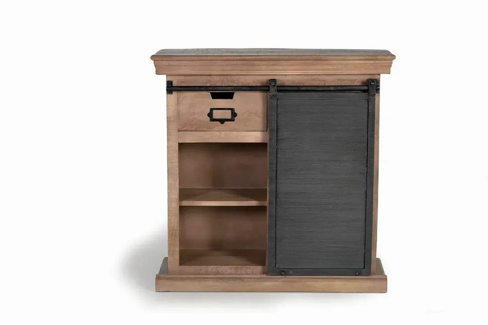 Console table - Mango wood console with sliding door - GINER Y COLOMER