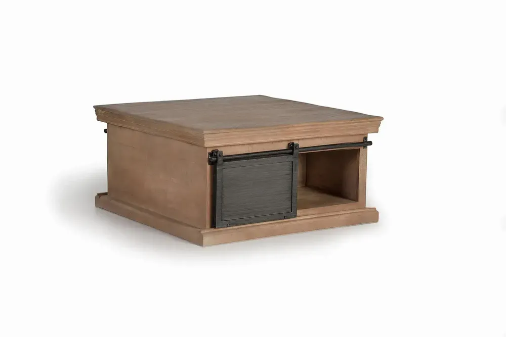 Coffee tables - Coffee table in mango wood and natural metal legs - GINER Y COLOMER