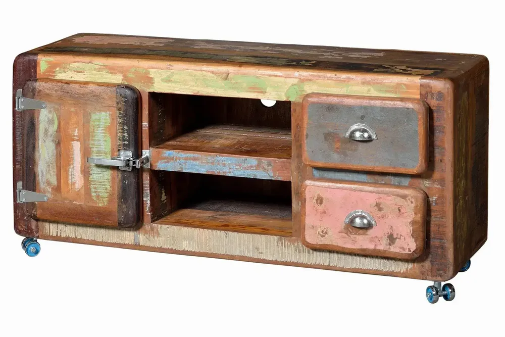 Meubles TV - Meuble TV en bois recyclé multicolore - GINER Y COLOMER