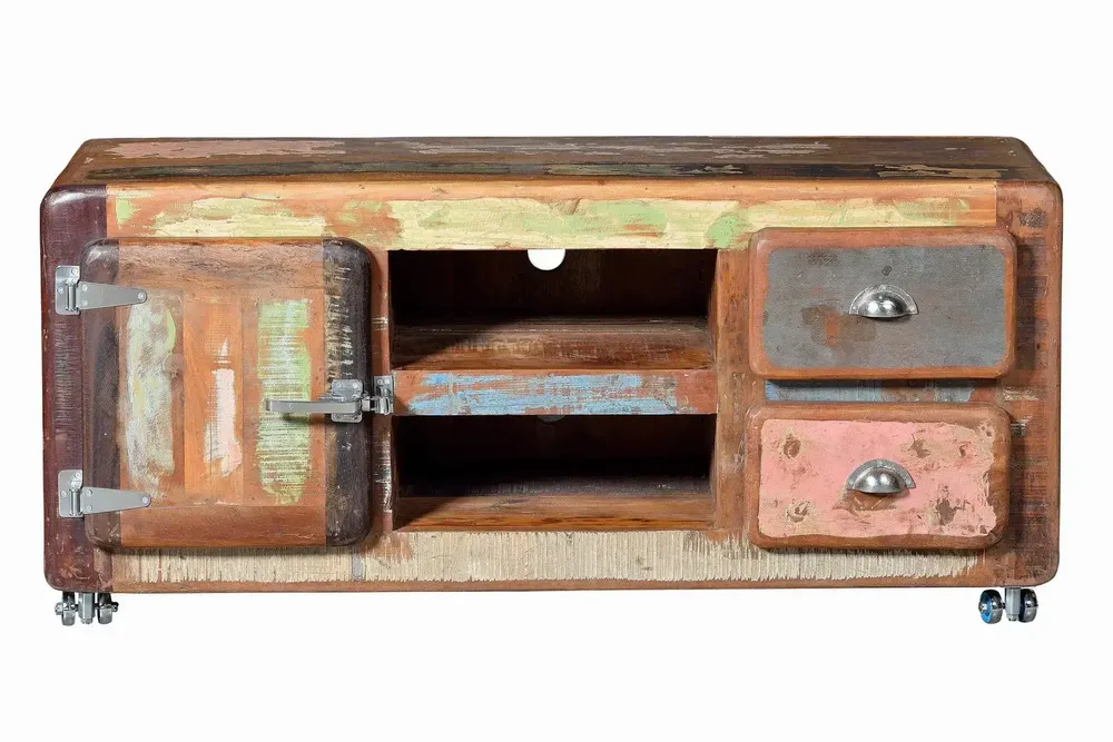 Meubles TV - Meuble TV en bois recyclé multicolore - GINER Y COLOMER