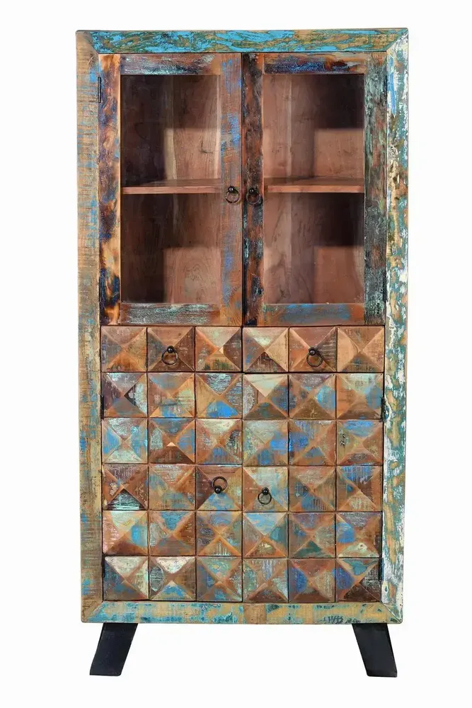 Buffets - Vitrine exclusive en bois recyclé - GINER Y COLOMER