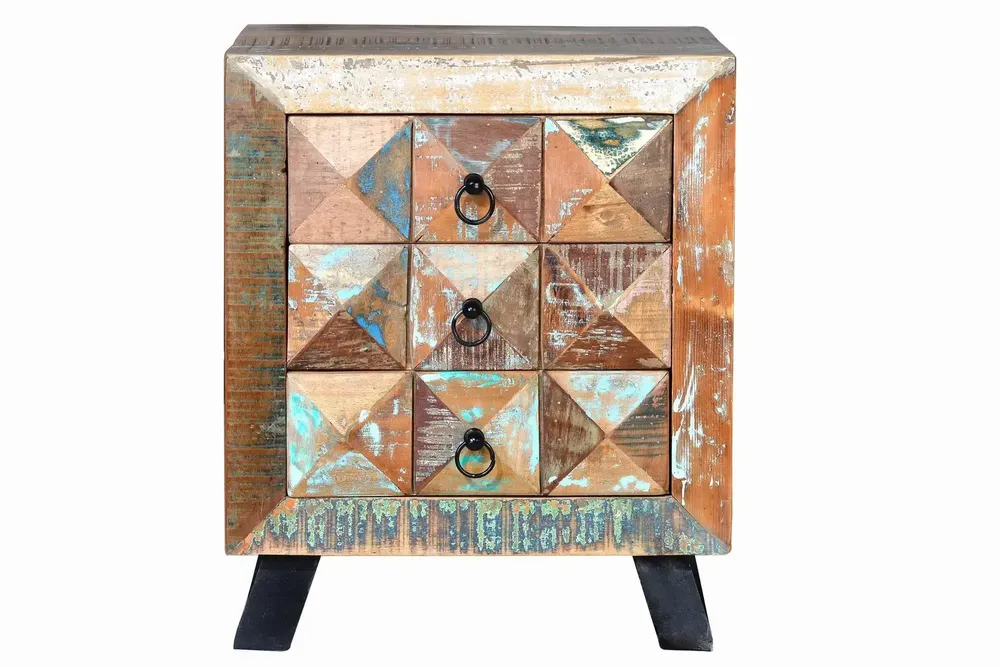 Coffee tables - Coffee table in multicolored recycled solid wood - GINER Y COLOMER