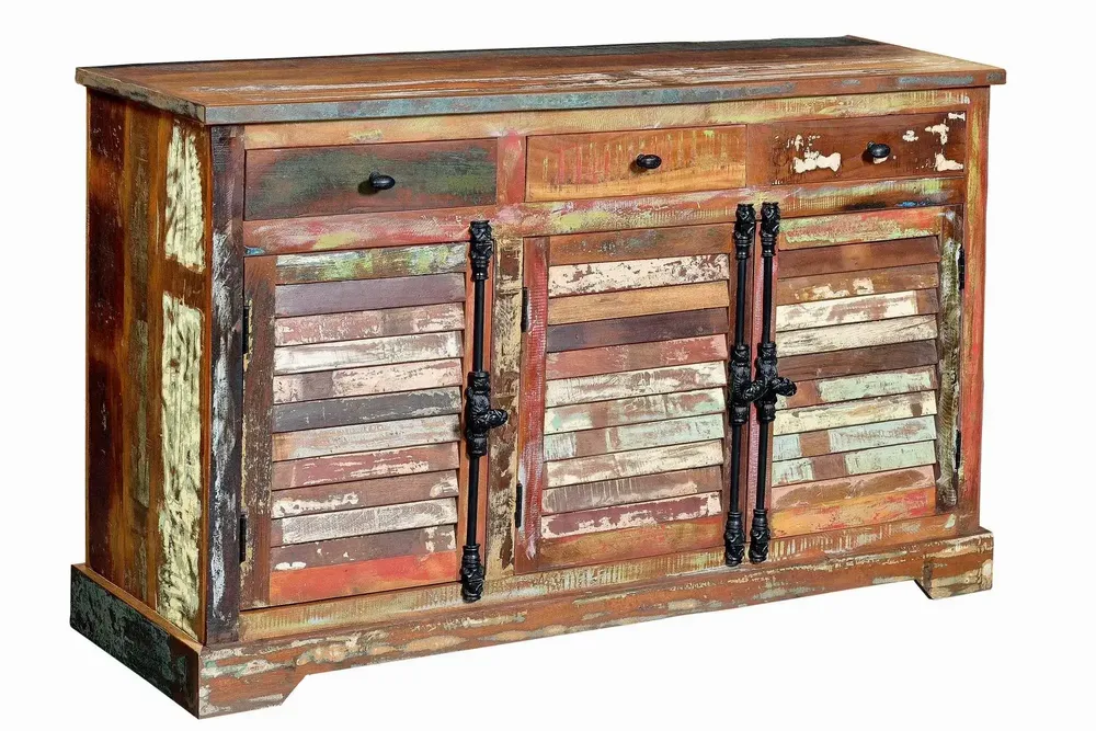 Buffets - Buffet en bois recyclé multicolore - GINER Y COLOMER
