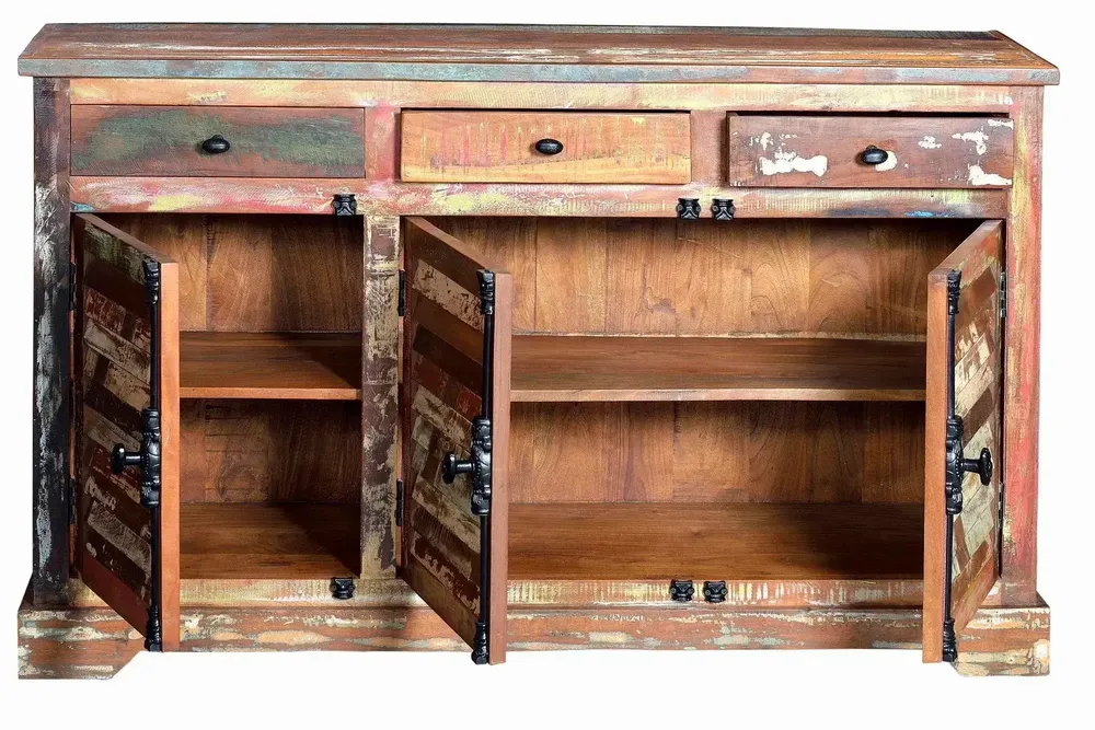 Buffets - Buffet en bois recyclé multicolore - GINER Y COLOMER