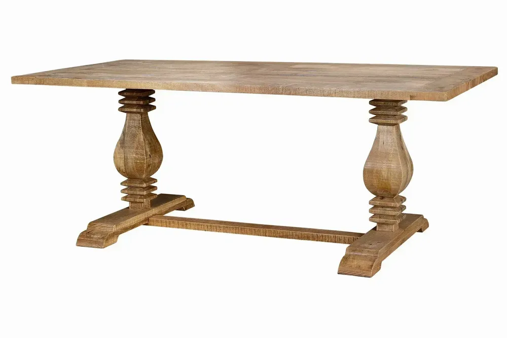 Dining Tables - 8-seater dining table in natural mango wood 2 meters - GINER Y COLOMER