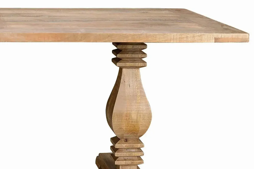 Dining Tables - 8-seater dining table in natural mango wood 2 meters - GINER Y COLOMER