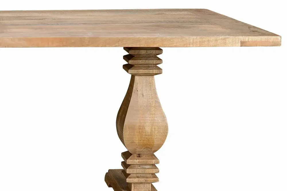 Dining Tables - 8-seater dining table in natural mango wood 2 meters - GINER Y COLOMER