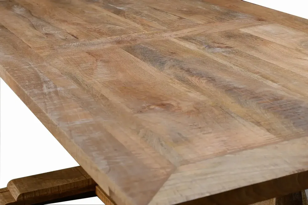 Dining Tables - 8-seater dining table in natural mango wood 2 meters - GINER Y COLOMER