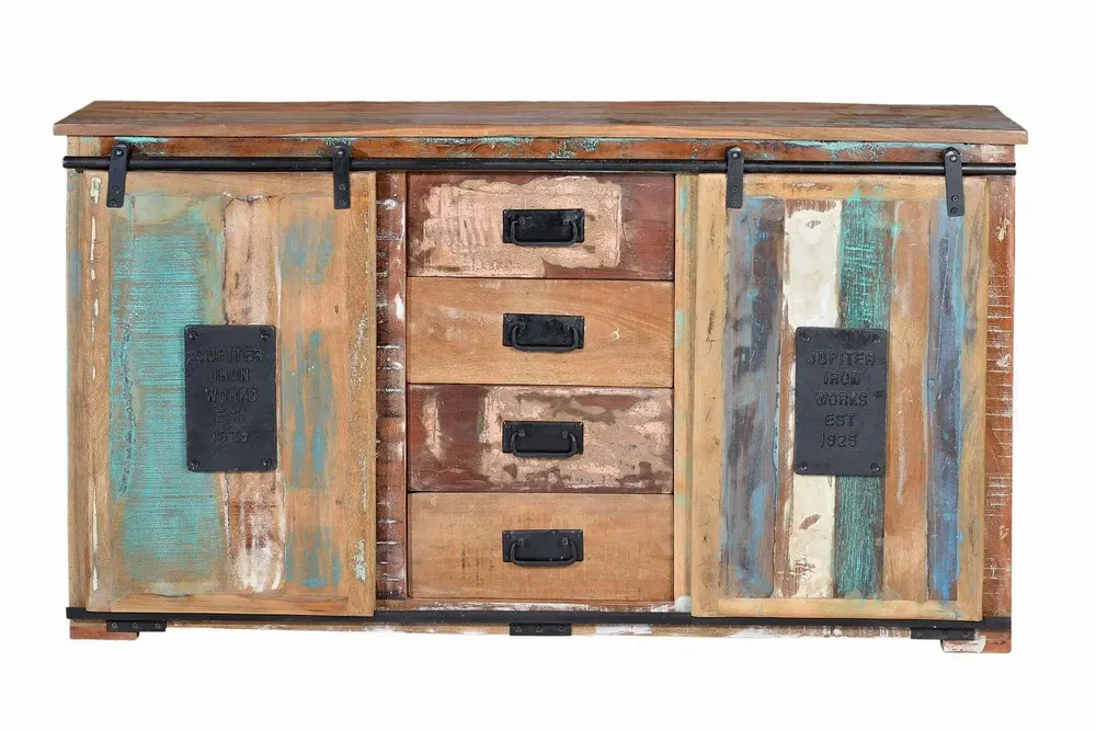 Sideboards - BANGKOK - Exclusive buffet for its multicolored recycled wood - GINER Y COLOMER
